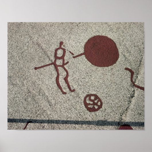 Poster Figure masculine avec le soleil (Devant)
