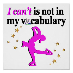 POSTER FIGURE ROSE PATINAGE OBJECTIFS ET RÊVES