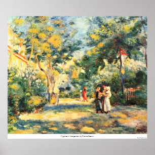 Poster Figures dans le jardin par Pierre Renoir
