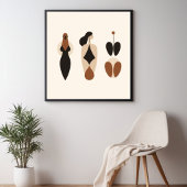 Poster Figures de Fleur Silencieuse