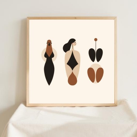 Poster Figures de Fleur Silencieuse