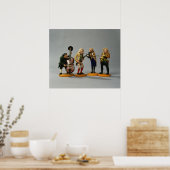 Poster figurines caricaturales de musiciens (Cuisine)