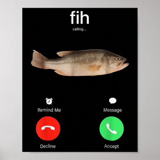 Poster Fih Appel Me Rappel Message Refuser Accepter Télép (Devant)
