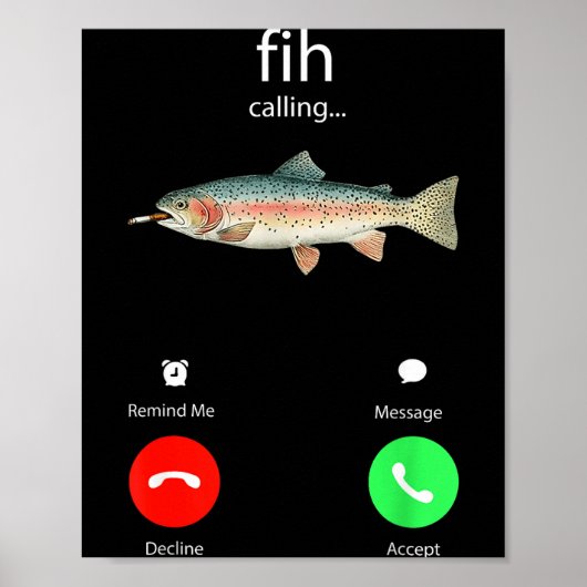 Poster Fih Calling Remind Me Message Decline Accept Phone (Devant)