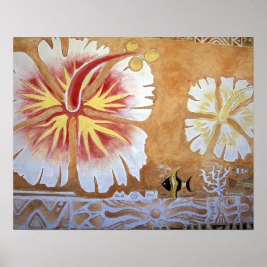 Poster Fiji, art mural. (Devant)