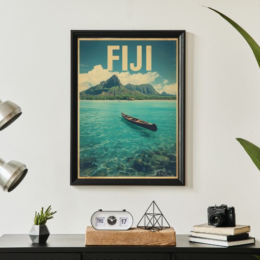 Poster Fiji Waters – Retro Ocean Escape Travel 