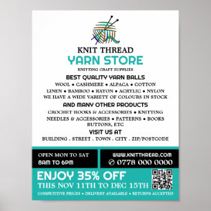 Poster Fil Abstrait, Tricot, Fil