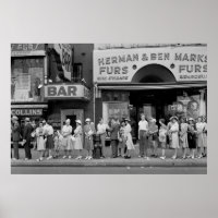 File d'attente de bus à l'heure de pointe - Détroi