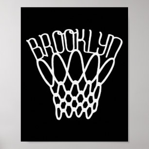 Poster Filet de basket-ball vintage Brooklyn City New Yor