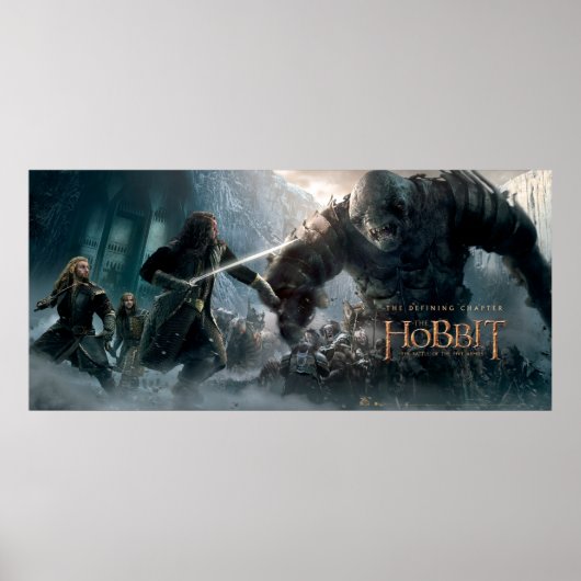 Poster Fili, THORIN OAKENSHIELD™ & Kili Fight Giant (Devant)