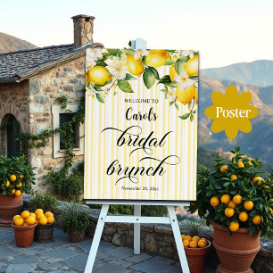 Poster Filiale de citron Brunch nuptial méditerranéen d'é