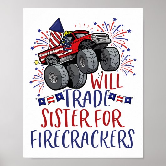 Poster Filière commerciale de Firecracker Us Drapeau 4 ju (Devant)