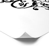 Poster Filigree noir (Coin)