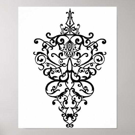 Poster Filigree noir (Devant)