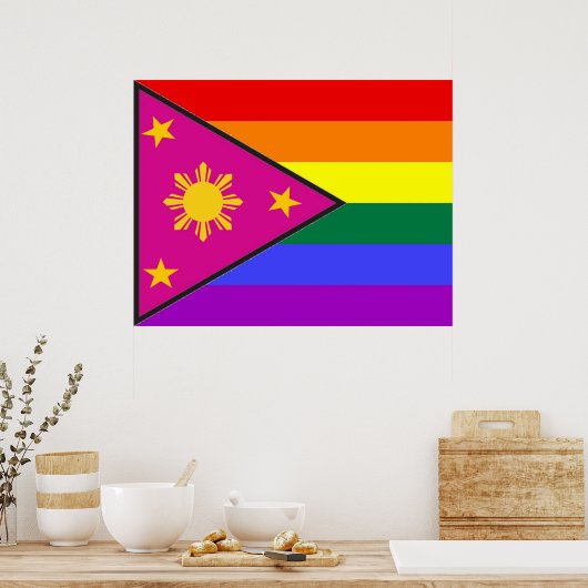 Poster Filipino GLBT Pride Flag (Cuisine)