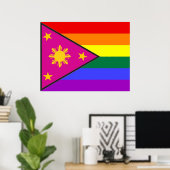 Poster Filipino GLBT Pride Flag (Bureau à domicile)