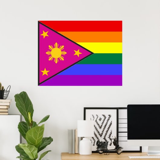 Poster Filipino GLBT Pride Flag (Bureau à domicile)