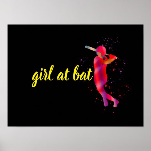 Poster Fille à Bat (Devant)