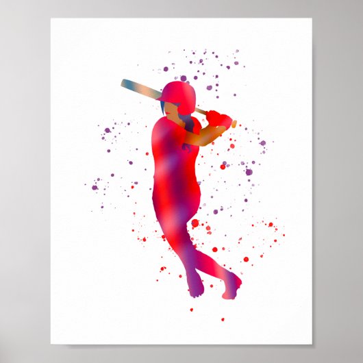 Poster Fille à Bat (Devant)