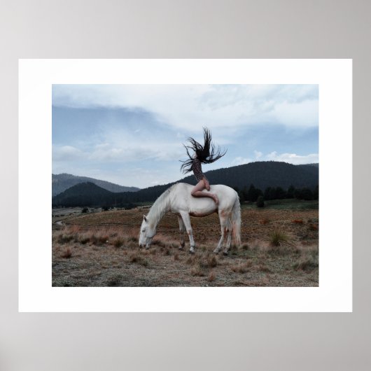 Poster Fille à cheval (Devant)