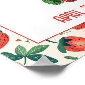 Poster Fille à la fraise Berry First pour son 1er anniver (Coin)