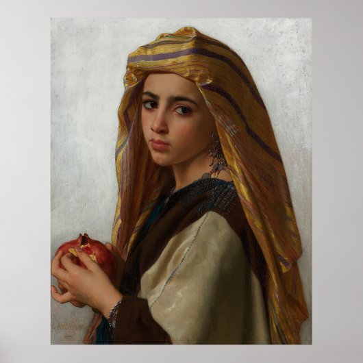Poster Fille à la grenade - 1875 Peinture de Bouguereau (Devant)