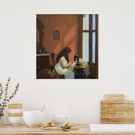 Poster Fille à la machine à coudre (1921) (Cuisine)