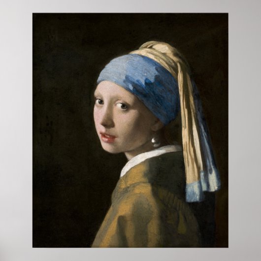 Poster Fille à oreille perle — Vermeer (Devant)