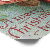 Poster Fille à Santa Hat dans Bell (Coin)