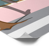 Poster Fille À Un Traversée Piétonne (Coin)