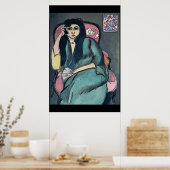 Poster Fille Abstraite sur téléphone portable (Cuisine)