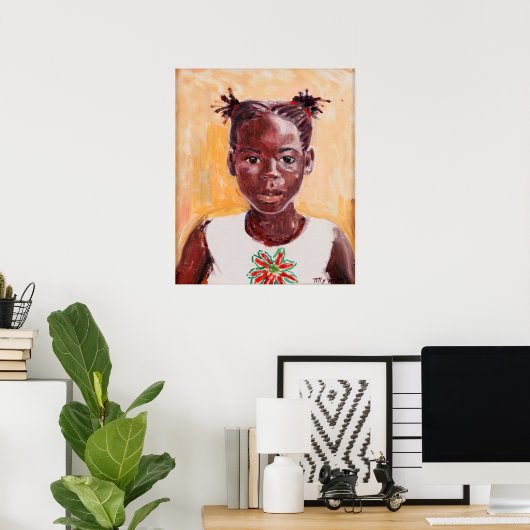 Poster Fille africaine (Bureau à domicile)