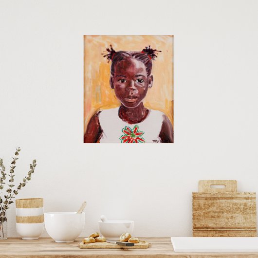 Poster Fille africaine (Cuisine)