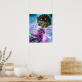 Poster Fille afro-américaine (Cuisine)