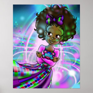 Poster Fille afro-américaine