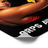 Poster Fille Afro Incassable Crps Sensibilisation  (Coin)