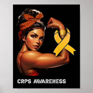 Poster Fille Afro Incassable Sensibilisation Crps