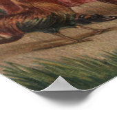 Poster Fille Agneau de marche, poussin et coq (Coin)