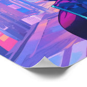 Poster Fille Anime Metaverse VR (Coin)