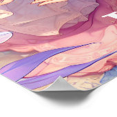 Poster Fille Anime personnalisée et Axolotl (Coin)