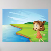 Poster Fille Au Bord De La Rivière (Devant)