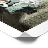Poster Fille au chien blanc (Coin)