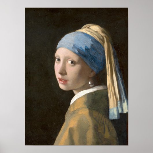 Poster Fille au collier de perles (Devant)