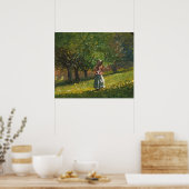 Poster Fille au râteau à foin (Cuisine)