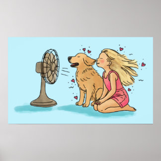 Poster Fille au Ventail d'Or