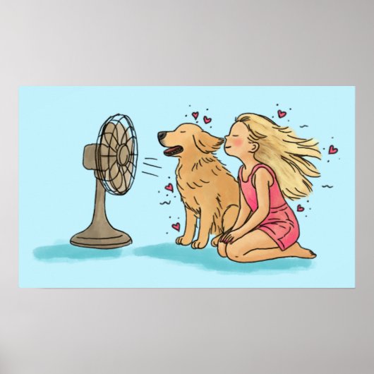 Poster Fille au Ventail d'Or (Devant)