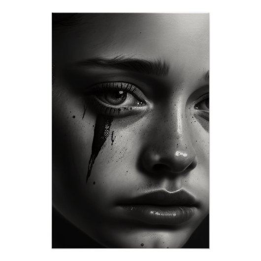 Poster Fille aux larmes (Devant)