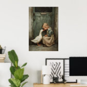 Poster Fille avec amour de canard imprimable, Rustique Co (Bureau à domicile)