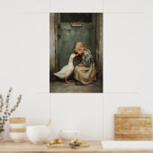 Poster Fille avec amour de canard imprimable, Rustique Co (Cuisine)