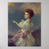 Poster Fille avec ballons (Devant)